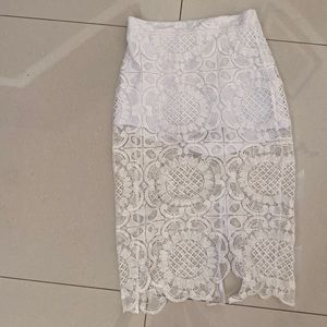 White Lace Brady skirt